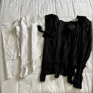 Abercrombie and House of Harlow Neutral Bodysuit Bundle Set